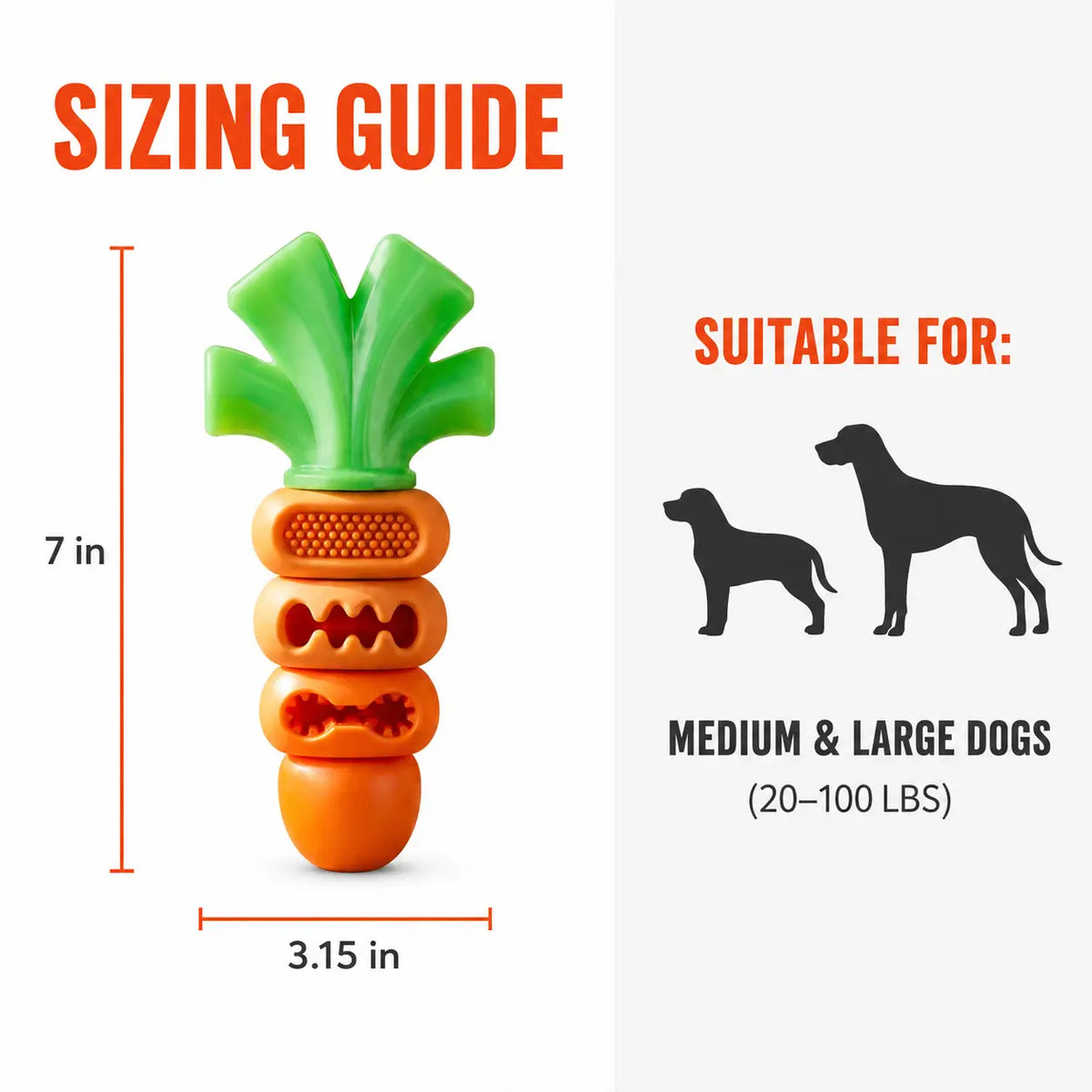 Apasiri Durable Carrot Leaf Design Dog Toys for Aggressive Chewers, Promoting Dental Health and Cognitive Engagement