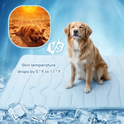 Vagascape Eco-Friendly Cooling Pet Mat for Large Dogs - Portable, Washable, and Durable Dog Bed for Camping and Outdoor Use