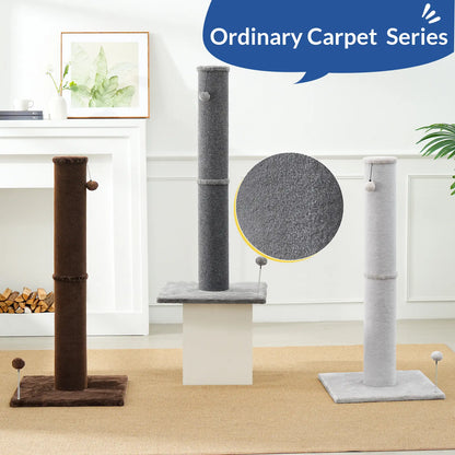 Made4Pets Indoor Cat Sisal Scratching Post - 41.73" Height, Sturdy Base, Replaceable Spring Toy, Compact Design for Nail Health