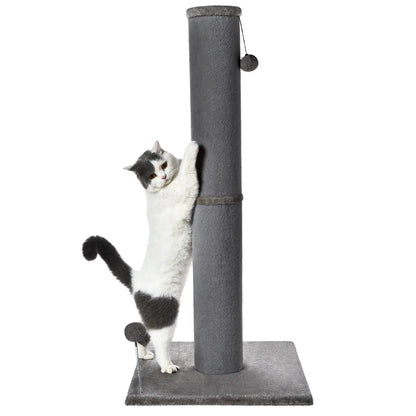 Made4Pets Indoor Cat Sisal Scratching Post - 41.73" Height, Sturdy Base, Replaceable Spring Toy, Compact Design for Nail Health