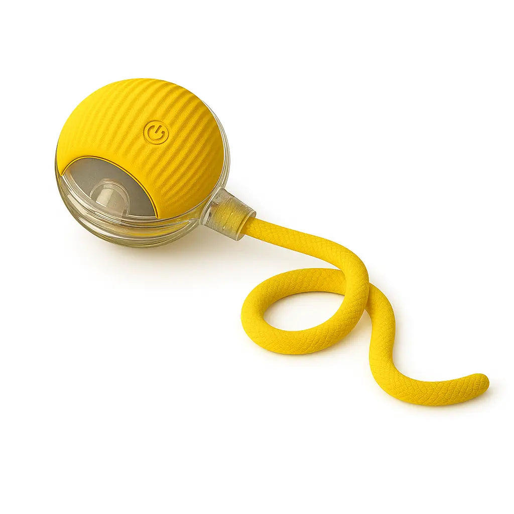 Mizusu Interactive Cat & Dog Teaser Toy with Two Additional Tails, Kitten Rolling Ball Toy, Pet Supplies, Dog & Cat Accessories Cute Dog Toys
