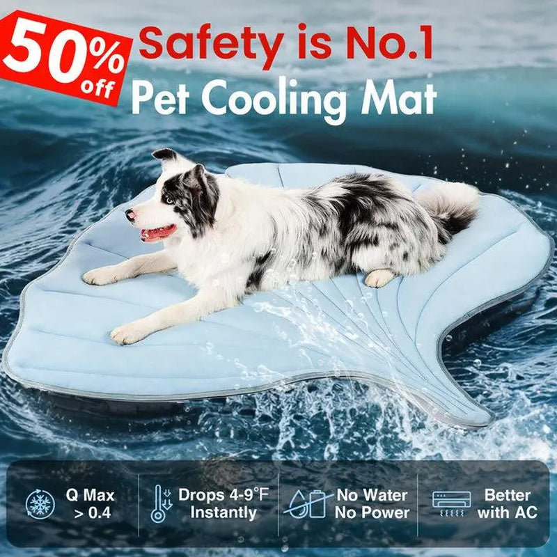Vagascape Eco-Friendly Cooling Pet Mat for Large Dogs - Portable, Washable, and Durable Dog Bed for Camping and Outdoor Use