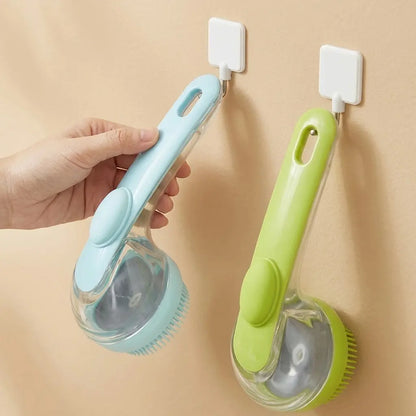 2026 2-in-1 Pet Bath and Grooming Deshedding Brush with Integrated Soap Dispenser, 8in x 3in x 4in, Gentle Massage Tool for Dogs and Cats, Enhances Hair Care and Bathing Experience, Promotes Blood Circulation