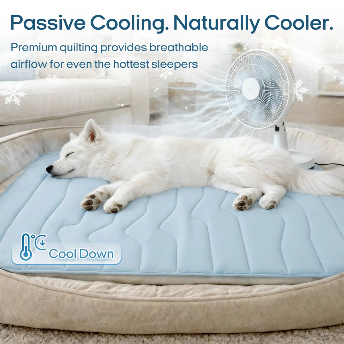 Vagascape Eco-Friendly Cooling Pet Mat for Large Dogs - Portable, Washable, and Durable Dog Bed for Camping and Outdoor Use