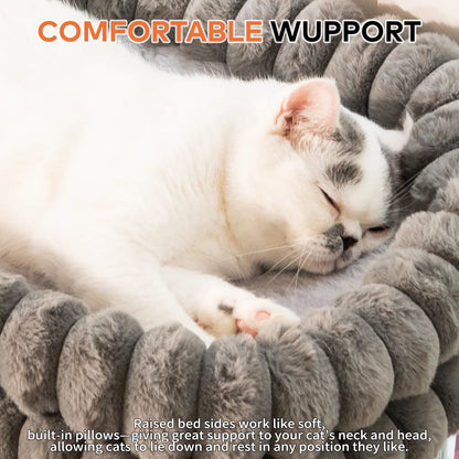 Premium Folding Cat Hammock for Windows - Cordless, Machine Washable, Durable Metal Frame with Strong Suction Cups, Ideal Cat and Small Dog Perch